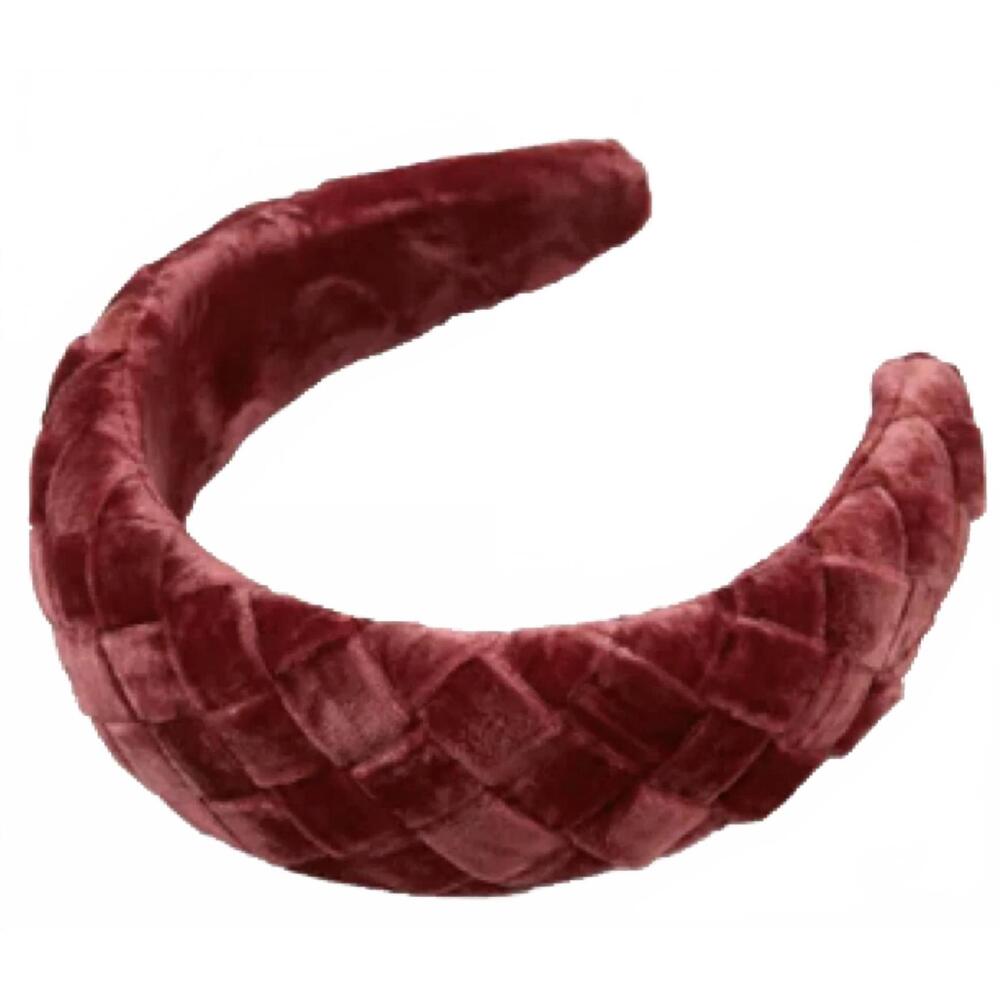 NEW LOEFFLER RANDALL women's puffy braided headband in tea rose